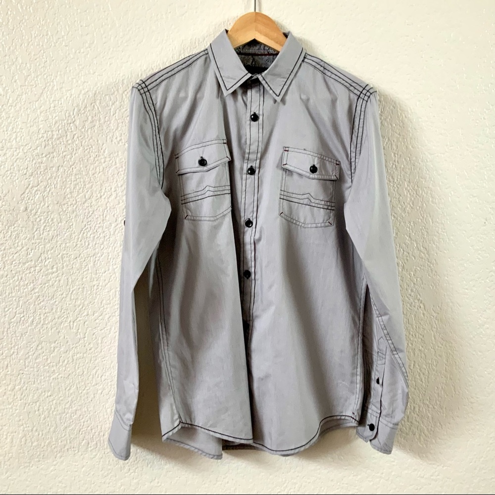 Drill Clothing Company Long Sleeve Button Down, Sz S